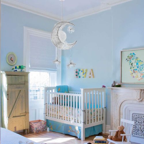 Suspension LED Lune Étoile Lustre Chambre Plafonnier Lumière Froide Pour Cuisine Salon Salle