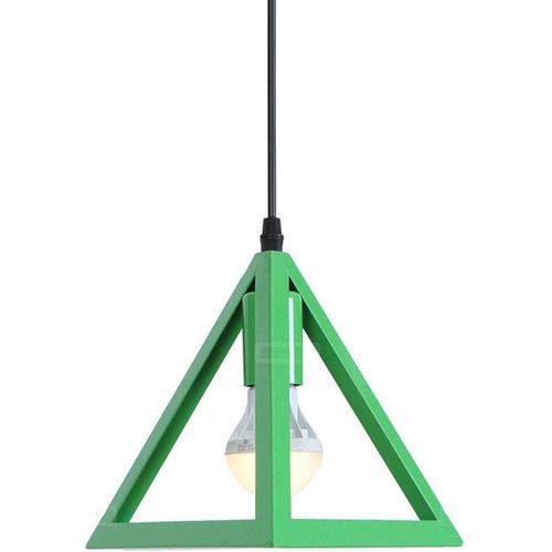 Lustre Suspension Moderne Triangle E27 Eclairage De Plafond Pour Salon Cuisine Chambre Vert