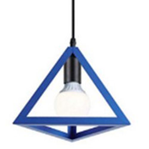 Lustre Suspension Moderne Triangle E27 Eclairage De Plafond Pour Salon Cuisine Chambre Bleu