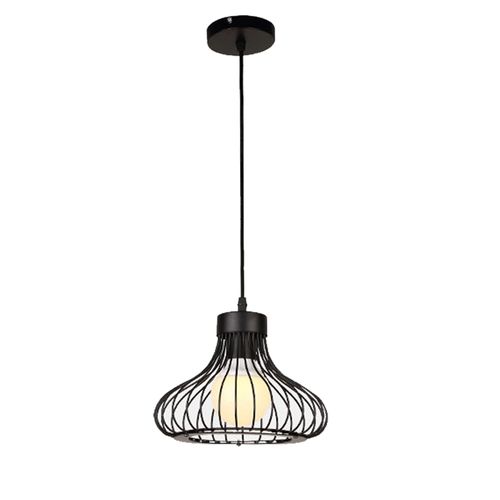 Suspension Industriel E27 Lustre Cage Metal Pour Cuisine Salon Chambre Noir