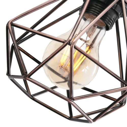 Lot De 3 Lustre Suspension Industriel Eclairage De Plafond Vintage Pour Salon Chambre Salle Laiton