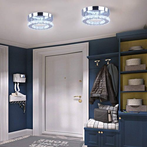 Moderne Lampe De Plafond LED Plafonnier Cristal Luminaire Pour Couloir Salon Chambre Blanc Froid