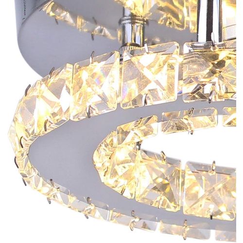 Moderne Lampe De Plafond LED Plafonnier Cristal Luminaire Pour Couloir Salon Chambre Blanc Chaud