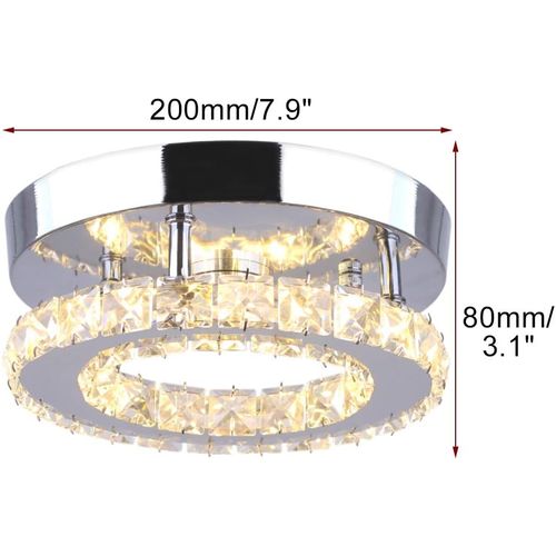 Moderne Lampe De Plafond LED Plafonnier Cristal Luminaire Pour Couloir Salon Chambre Blanc Chaud