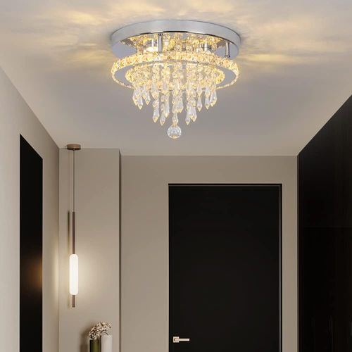 Plafonnier Cristal Moderne Luminaires De Plafond LED Pour Salle à Manger Chambre Salon Blanc Chaud