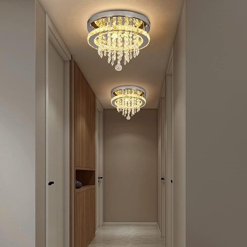 Plafonnier Cristal Moderne Luminaires De Plafond LED Pour Salle à Manger Chambre Salon Blanc Chaud
