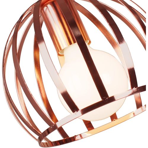 3 Pièces Plafonnier Moderne Cage 20cm Lampe De Plafond Métal Pour Salon Chambre Salle Rose