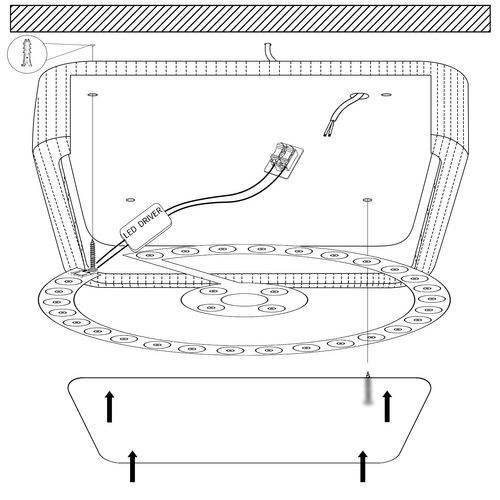 Plafonnier LED Bois Lampe De Plafond Carré 30cm Pour Salon Chambre Entrée Lumière Froide 6000k