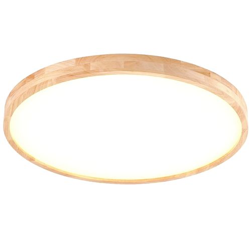 Plafonnier LED 24w 40cm Lampe De Plafond Rond Bois Pour Cuisine Couloir Chambre Lumière Froide