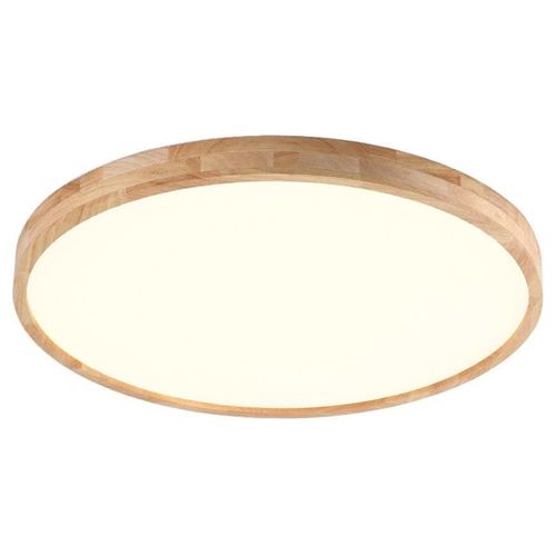 Plafonnier LED Bois Lampe De Plafond Moderne Rond 40cm Pour Salon Chambre Couloir Lumière Naturelle