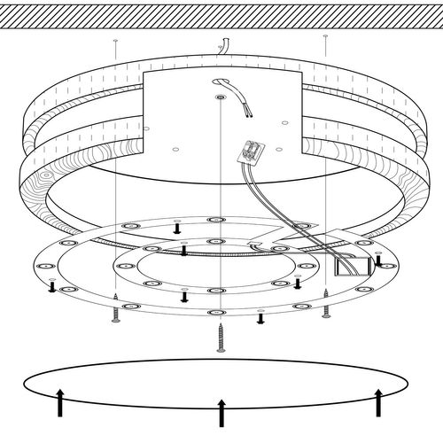 Plafonnier LED Bois Rond 30cm Éclairage De Plafond Pour Chambre Salon Couloir Lumière Naturelle