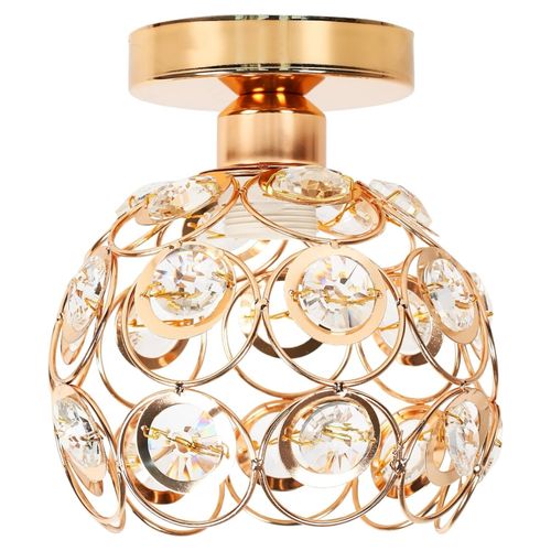 Plafonnier Moderne En Cristal 20cm Lampe De Plafond E27 Pour Salon Cuisine Chambre Rose