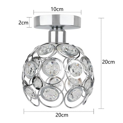 Plafonnier Intérieur Moderne 20cm Lampe De Plafond E27 Éclairage Pour Salon Cuisine Chambre Argent