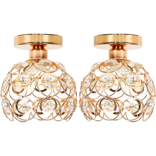 Lot De 2 Plafonnier Intérieur Moderne Lampe De Plafond Éclairage Pour Salon Cuisine Chambre Rose