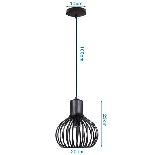 Plafonnier Antique Noir Lustre Créatif Rétro Suspension Luminaire Réglable En Hauteur E27