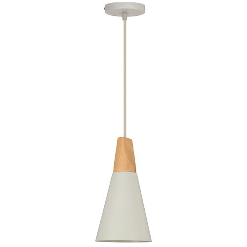 Suspension Luminaire Moderne Blanc Abat-jour En Métal Et Bois Suspension Lustre Nordique Rétro