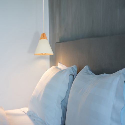 Lampe à Suspension Moderne Blanc Suspension Luminaire Nordique Lustre Rétro En Métal Intérieure