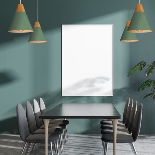 Lampe à Suspension Moderne Vert Suspension Luminaire Nordique Lustre Rétro En Métal Intérieure