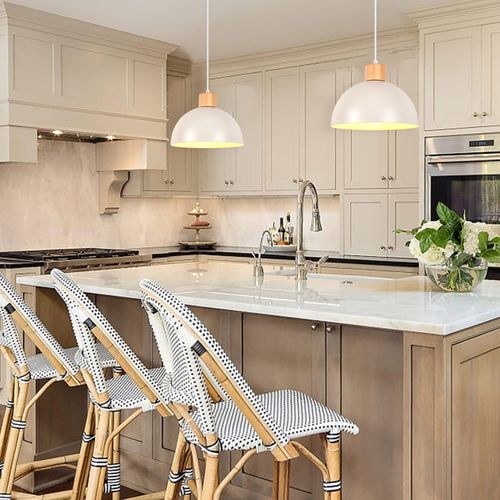 Lustre En Métal Vintage Suspension Luminaire Moderne Lampe à Suspension D'intérieur Blanc