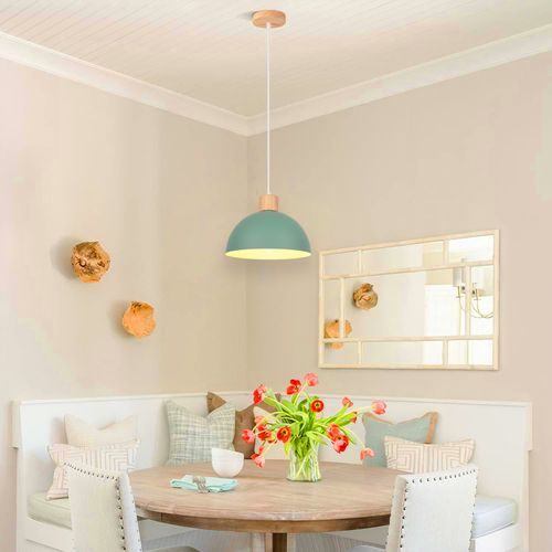 2pcs Lustre En Métal Vintage Suspension Luminaire Moderne Lampe à Suspension D'intérieur Vert