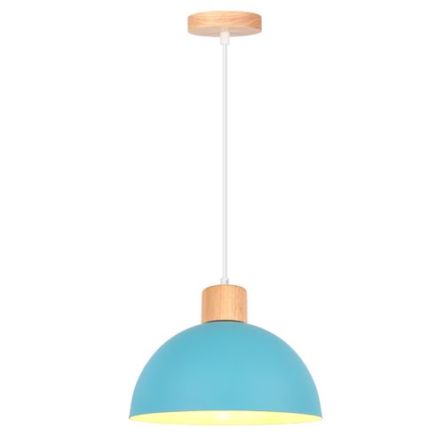 Lustre En Métal Vintage Suspension Luminaire Moderne Lampe à Suspension D'intérieur Bleu