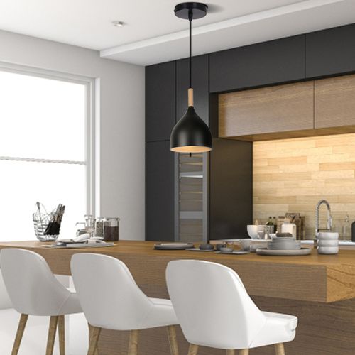 Plafonnier Moderne Suspension Luminaire Rétro Métal Noir Suspension Lustre D'intérieur E27