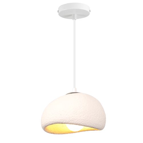 20cm Lustre Personnalisé Créatif D'intérieur Plafonnier Rétro E27 Suspension Lustre Moderne Blanc