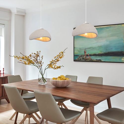 Lustre Personnalisé Créatif D'intérieur 30cm Plafonnier Rétro E27 Suspension Lustre Moderne Gris