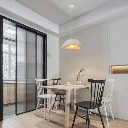 Lustre Personnalisé Créatif D'intérieur 30cm Plafonnier Rétro E27 Suspension Lustre Moderne Gris