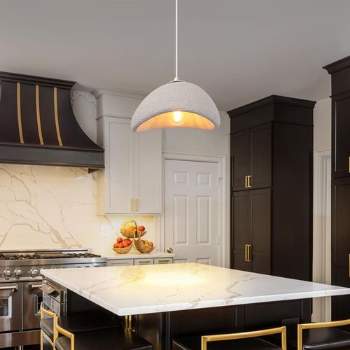 Lustre Personnalisé Créatif D'intérieur 30cm Plafonnier Rétro E27 Suspension Lustre Moderne Gris