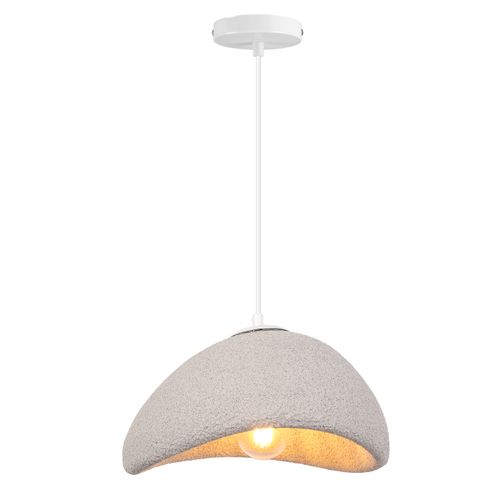 Lustre Personnalisé Créatif D'intérieur 30cm Plafonnier Rétro E27 Suspension Lustre Moderne Gris