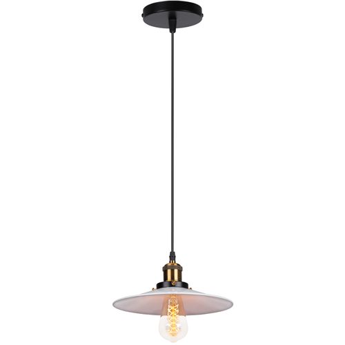 Suspension Luminaire Rétro Lustre En Fer En Métal Plafonnier D'intérieur Vintage Blanc 22cm