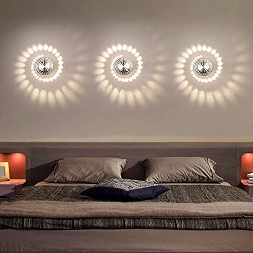 Plafonnier En Spirale Créatif Lustre Moderne Rond Applique Murale LED Simple 3w, Blanc Chaud