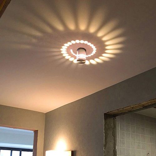 Plafonnier En Spirale Créatif Lustre Moderne Rond Applique Murale LED Simple 3w, Blanc Chaud