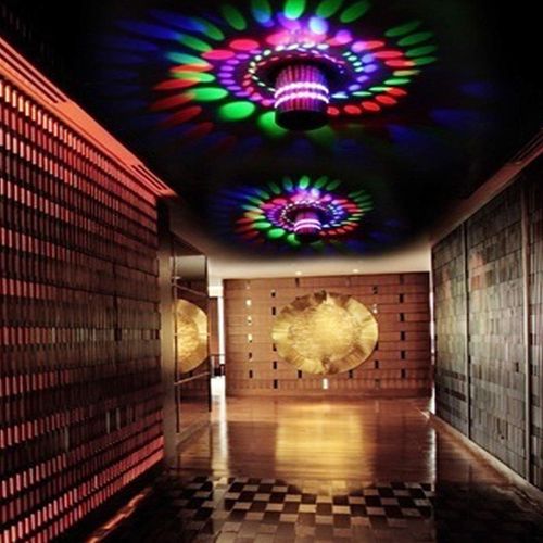 Plafonnier En Spirale Créatif Lustre Moderne Rond Applique Murale LED Simple 3w, Lumière Colorée