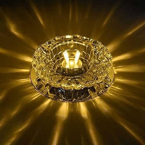Projecteur En Cristal Plafonnier Moderne Spot Lumineux LED Pour Hall D'entrée, Blanc Chaud