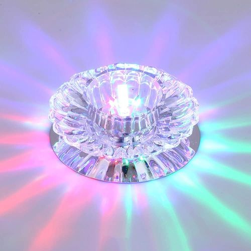 Projecteur En Cristal Plafonnier Moderne Spot Lumineux LED Pour Hall D'entrée, Lumière Colorée