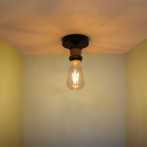 2pcs Plafonnier Intérieur Rétro Lampe De Plafond Simple E27 Lustre Vintage