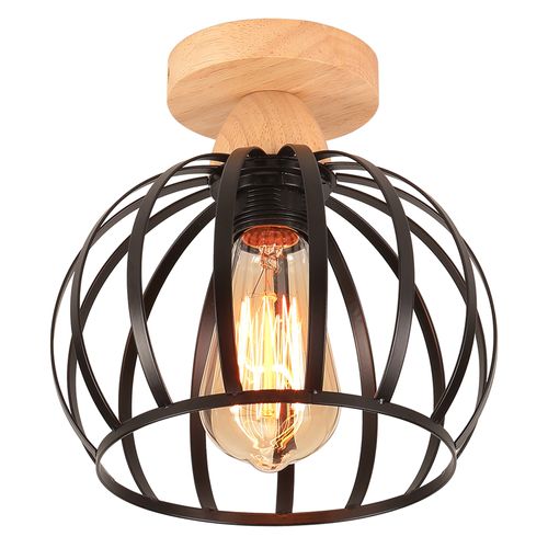 Plafonnier Rétro Moderne Lampe De Plafond En Métal Luminaire Plafonnier Intérieurs Noir