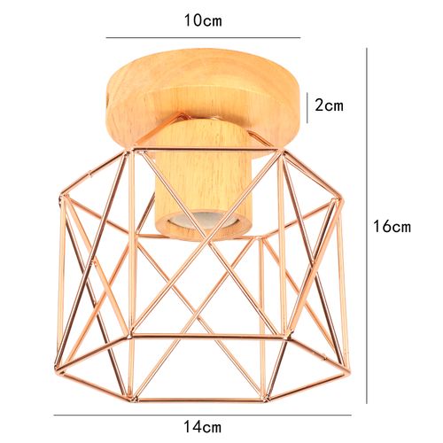 (2x) Plafonnier Moderne Lampe De Plafond Vintage Luminaire Plafonnier Rétro Abat-jour Métal Or Rose