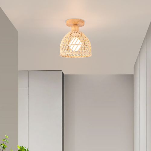 Plafonnier Moderne Lampe De Plafond En Bambou Plafonnier Rétro Luminaire Plafonnier Intérieur