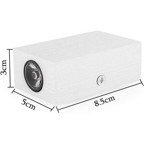 Applique Murale LED Moderne 2w Applique Murale Intérieure Lampe Murale Cube En Aluminium Blanc Chaud