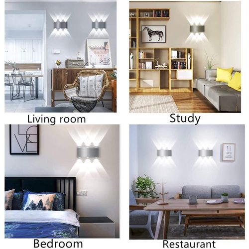 Applique Murale LED Moderne 6w Applique Murale D'intérieur En Aluminium, Blanc Froid