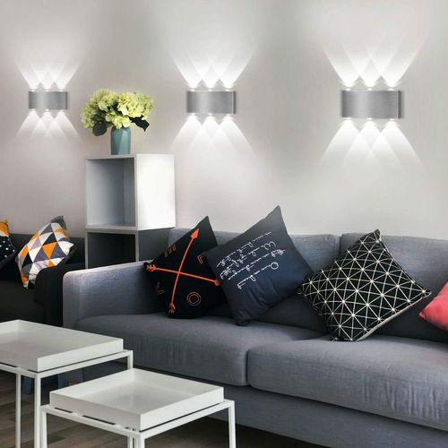 Applique Murale LED Moderne 6w Applique Murale D'intérieur En Aluminium, Blanc Froid