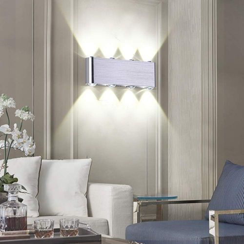 Applique Murale LED Moderne 8w Applique Murale D'intérieur En Aluminium, Blanc Froid