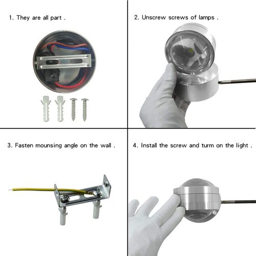 6w Applique Murale Moderne Lampe Murale D'intérieur Applique Murale En Aluminium 3000k Blanc Chaud