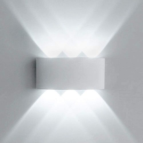 Applique Murale Moderne 6w Blanc Lampe Murale LED D'intérieur En Aluminium, Blanc Froid