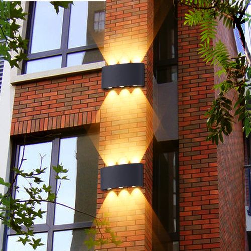 Applique Murale Moderne 6w Noir Lampe Murale LED D'intérieur En Aluminium, Blanc Chaud