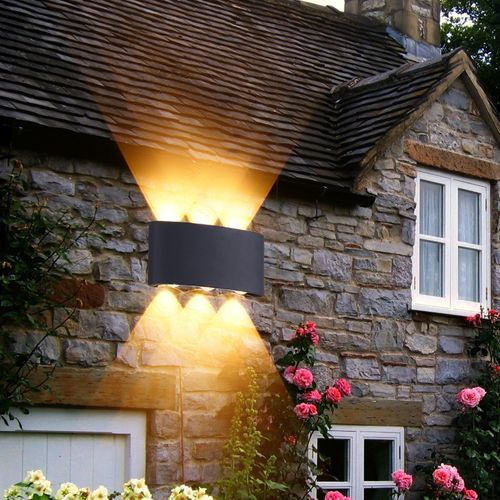 Applique Murale Moderne 6w Noir Lampe Murale LED D'intérieur En Aluminium, Blanc Chaud