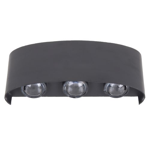 Applique Murale Moderne 6w Noir Lampe Murale LED D'intérieur En Aluminium, Blanc Chaud